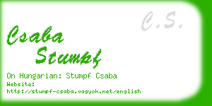 csaba stumpf business card